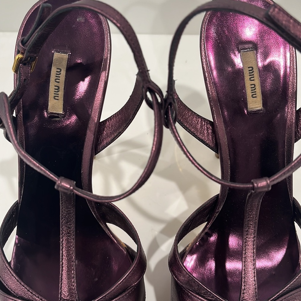 Like New Miu Miu Strappy Heels Size 38 1/2 - image 2